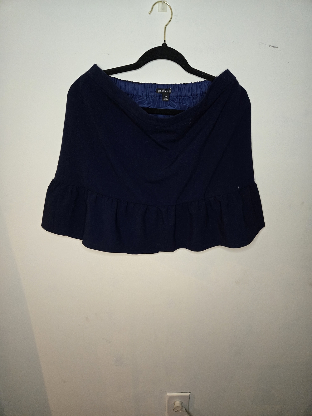 Merona Navy Ruffle Hem Women's Skirt